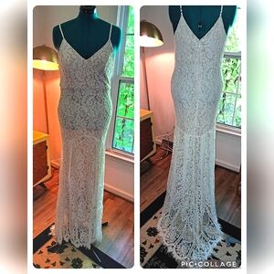 Lulu's Flynn lace bohemian wedding dress XL